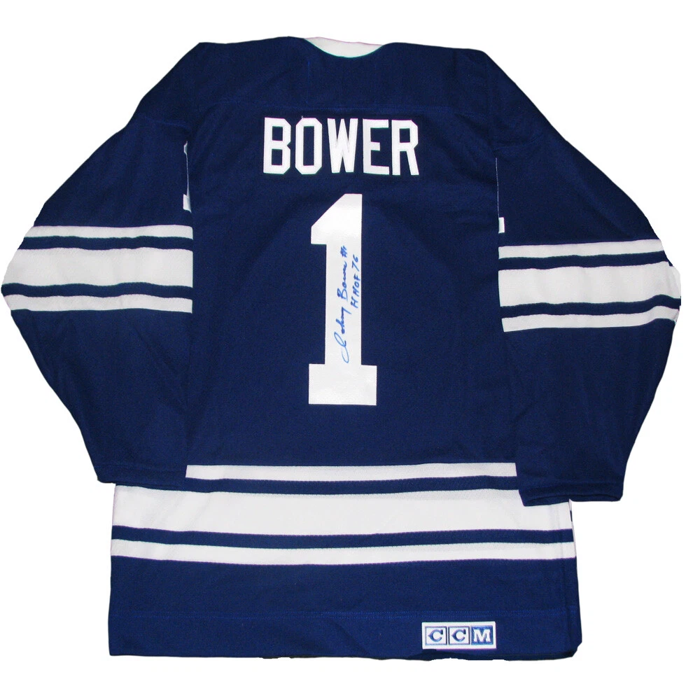 signed johnny bower jersey