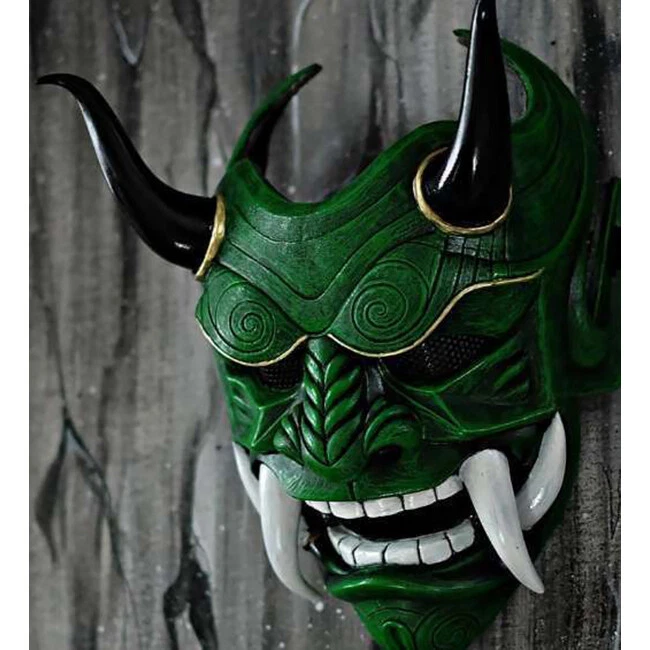 3D Devil Mask Japanese Hannya Demon Oni Samurai Kabuki Fancy Dress Party Props - Image 4 of 4