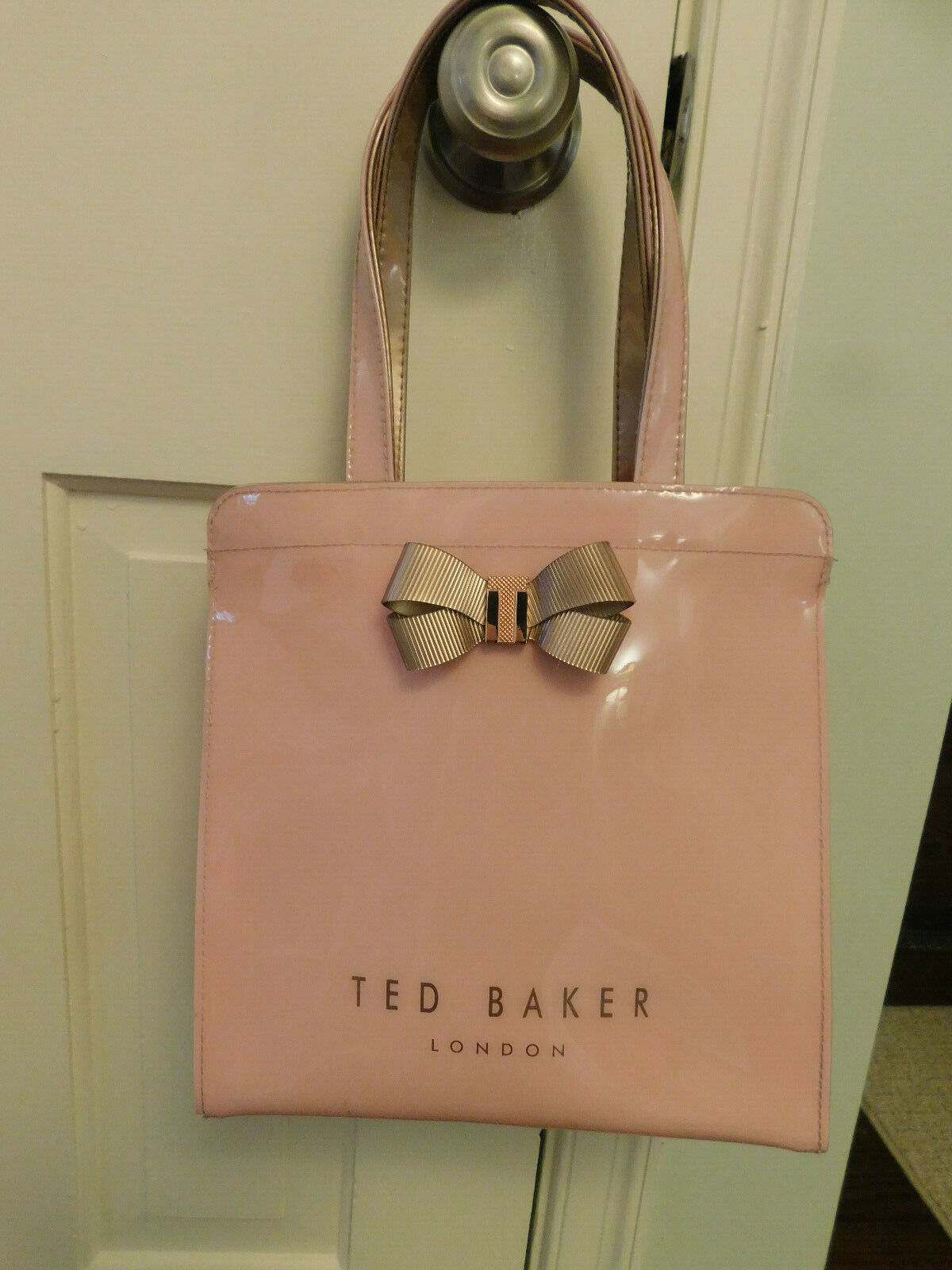 Ted Baker London Tote No Ordinary Designer Bag Pink PVC 3D Bow Super Cute!  RARE!