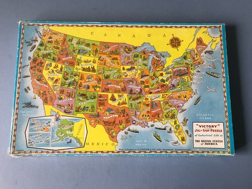 Industrielles Leben in den USA - Sieg, Sperrholzpuzzle, vollständig