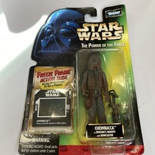 Star Wars Power of Force  1998  Freeze Frame Chewbacca As Boushh's Bounty Figure