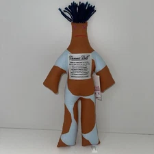 Damnit Doll  New With Tags Brown Blue Plush Yarn Hair Stress Relief