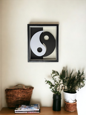 The Yin Yang Symbol, Yin Yang Wall Decor, Equilibrium Essence Art, Wall Decor