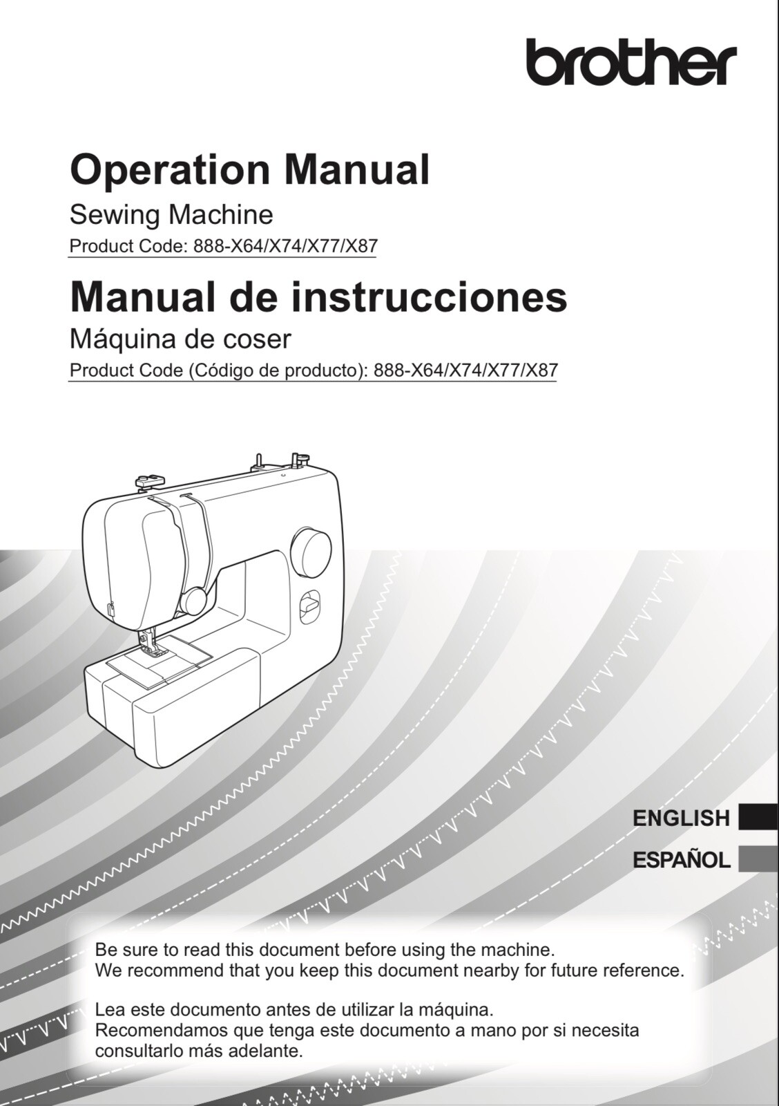 Brother LX3817A Sewing Machine Manual Instruction Bound New eBay