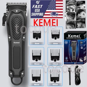 Clippers professionnels Kemei sans fil de coupe de barbe à timbre