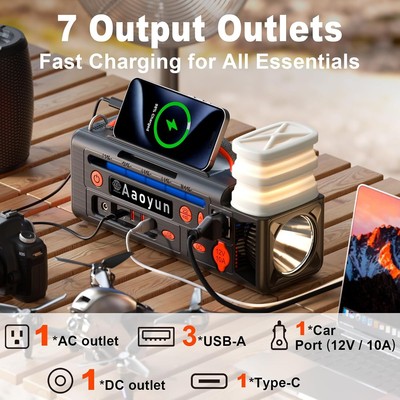 300W 296Wh Portable Power Station Solar Generator Backup Emergency Power Outdoor