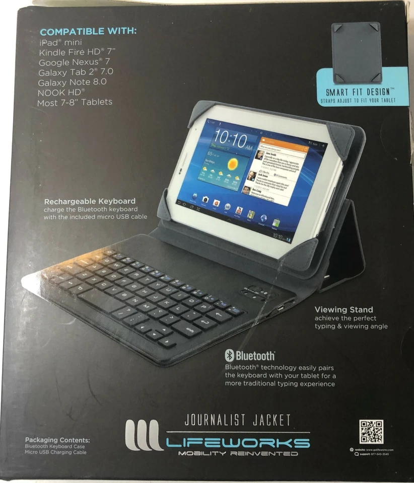 The Journalist -BT Keyboard Case for 7" & 8" Tablet - Image 2 of 4
