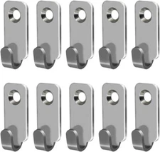 10Pcs Heavy Duty Hanger 304 Stainless Steel Wall Mounted Mini J Hook for Mirror 