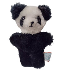 1978 Dakin Baby Black Panda Bear Cub Plush Stuffed Soft Toy Miniature 5"