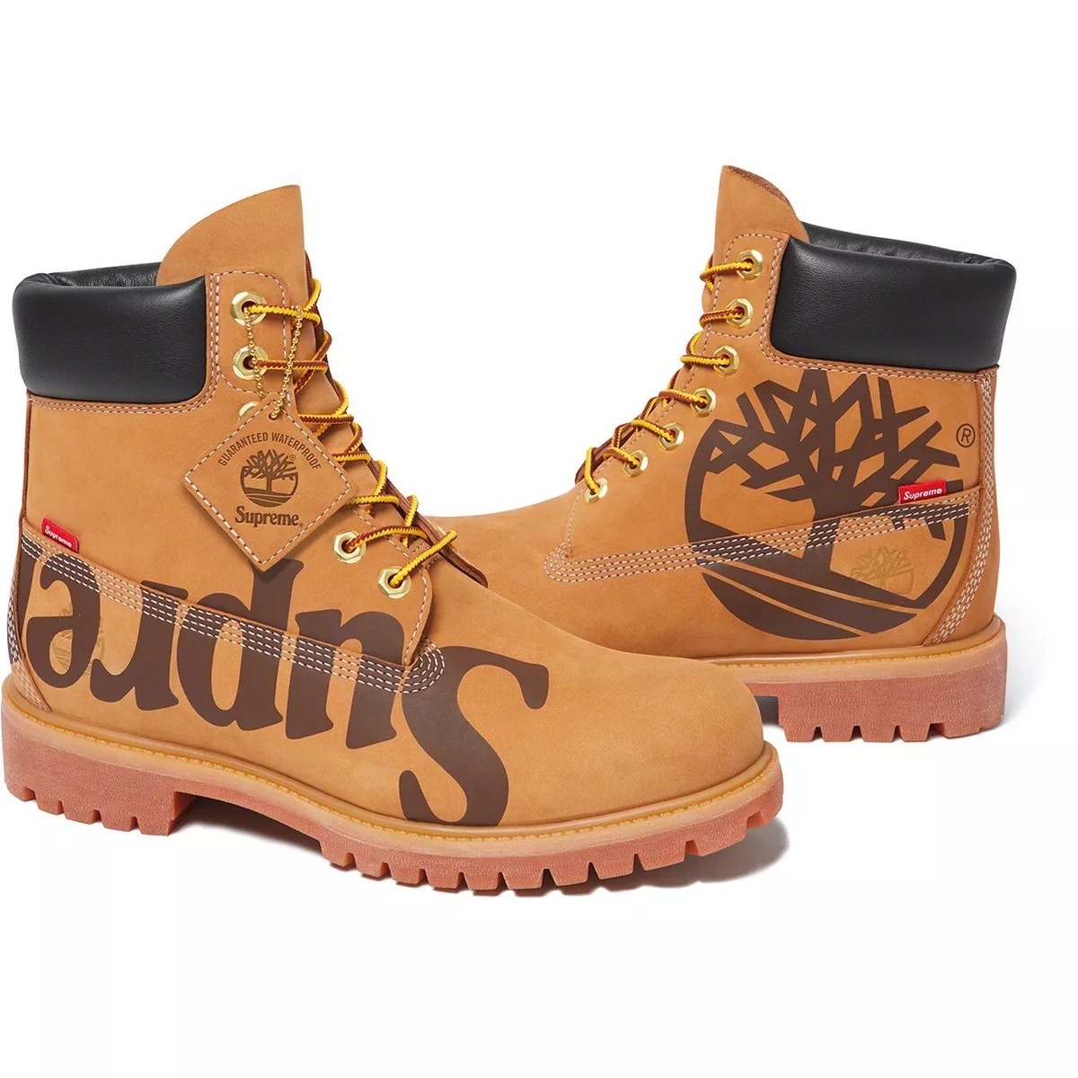 Supreme x Timberland Big Logo 6 inch Boot Wheat 9US 2020F/W