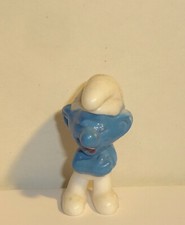 GIGGLES SMURF *EYELIDS/BROWS UNPAINTED* E. D. D. S. Smurfs 1983 Original