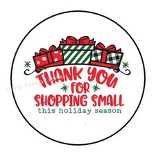 THANK YOU FOR SHOPPING SMALL ENVELOPE SEALS LABELS STICKERS PARTY FAVORS