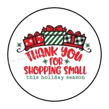 THANK YOU FOR SHOPPING SMALL ENVELOPE SEALS LABELS STICKERS PARTY FAVORS
