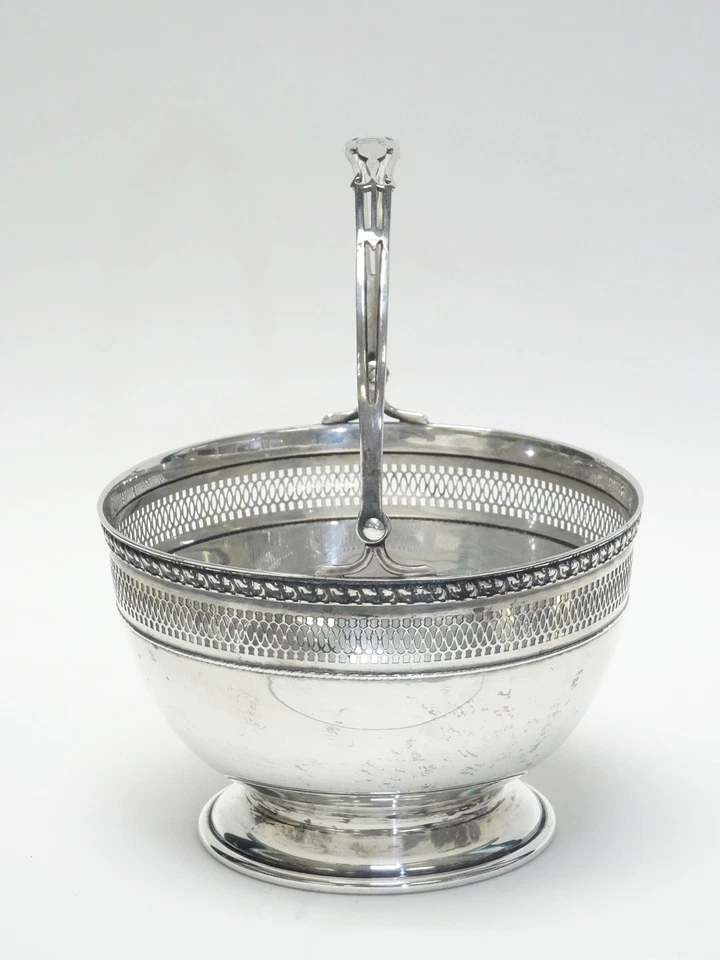 RARE AMERICAN WATSON COMPANY STERLING SILVER B177 SWING HANDLE SUGAR BOWL 99g - Image 4 of 4