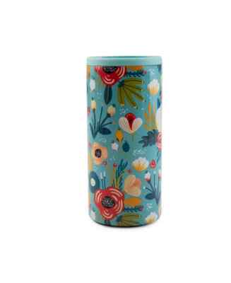 Thirstystone by Cambridge Insulated Turquoise Floral Slim Can Coole   NEW!!!!!