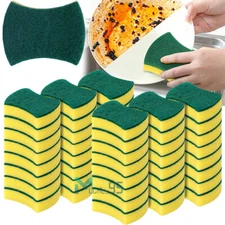 24pcs Dish Washing Sponge Scouring Pad Lot Scrubber Brush Kitchen Cleaning Tools