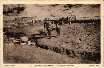 CPA AK MAROC FLANDRIN (9)-CAMPAGNE DU MOROG - La source d'ifess - fess (114096)