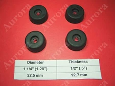 4 Rubber Feet (1.28" x 0.5") Amps, Speakers, Cases, Cabinets, Pro Gear, Guitar