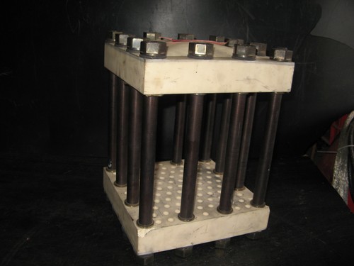 12" COORSTEK CERAMIC CLAMP / ROD BUNDLE HOLDER w/ ZIRCONIUM BOLTS Nuclear SMR