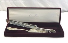 Godinger Silver Treasures Silver Plate Cake Serving Set 2pc Ornate Monogrammed