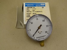 Ashcroft 3.5" Pressure Gauge 30 PSI 1/4" NPT, 35W1005PH-02L-30 