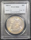 1885-O Morgan Silver Dollar $1 PCGS MS64 BEAUTIFUL TONING! - Ships Free!
