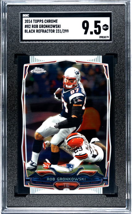2014 Topps Chrome #82 Rob Gronkowski Black Refractor /299 SGC 9.5