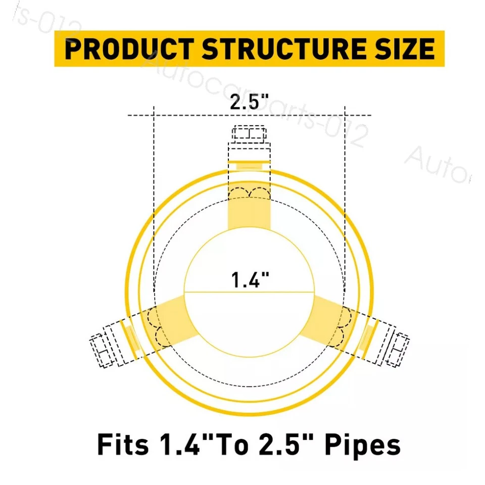 2.5 Inlet Rear Car Dual Exhaust Muffler Tip Tail Pipe Steel For Lexus CT200h Foto 3 de 4