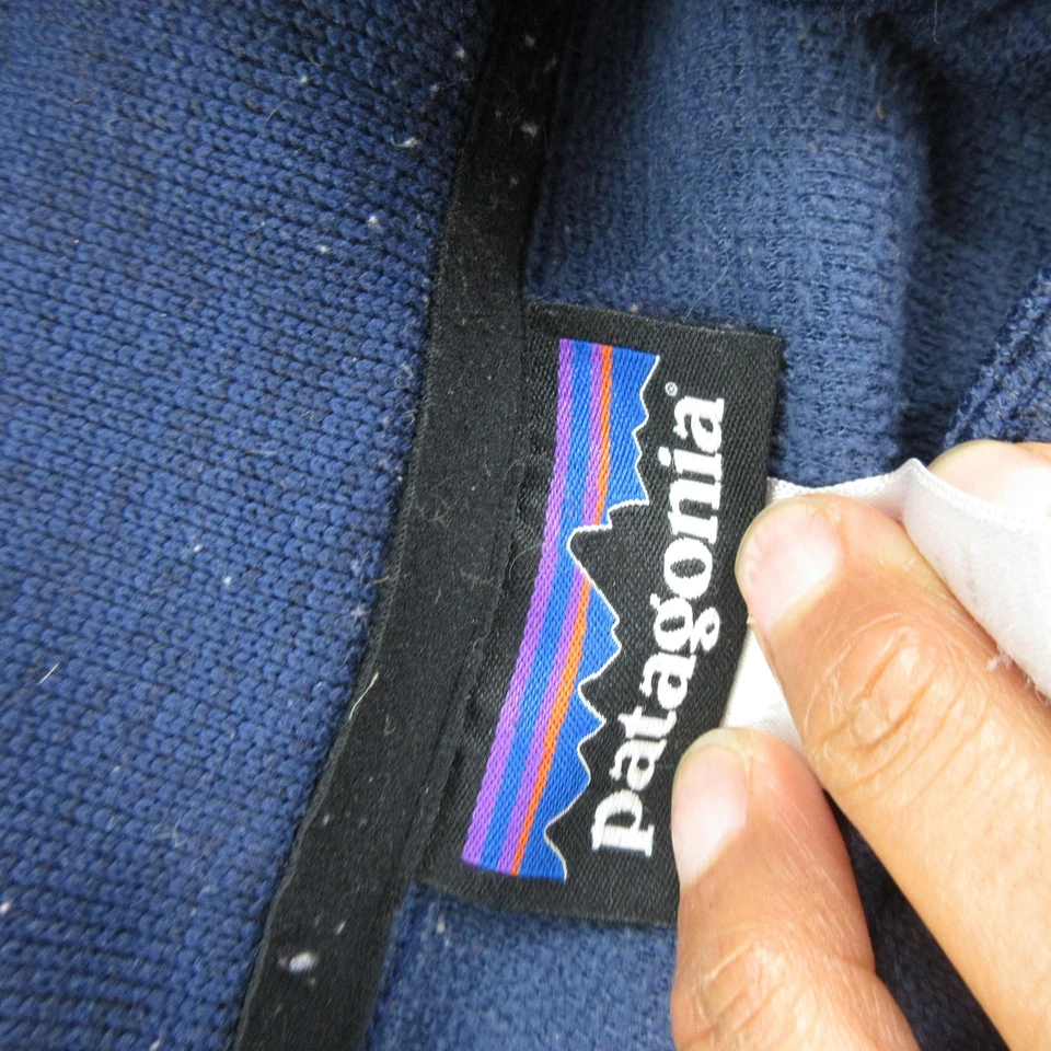 Patagonia Fleece Jacket Mens Medium Blue Full Zip Utility Pockets Outdoor Coat - Image 4 of 4