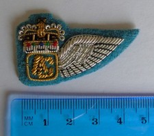 Army Air Corps Air Gunner Mess Dress Bullion Half Wing Badge - British Army