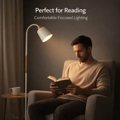 Metall Stehlampe Lesen Stehend Hell Wohnzimmer Arbeit Büro Arbeitszimmer Leuchte Neu