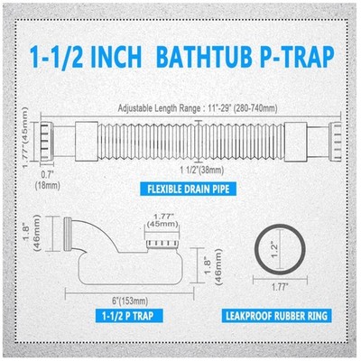 Flexible Bathtub Shower Drain