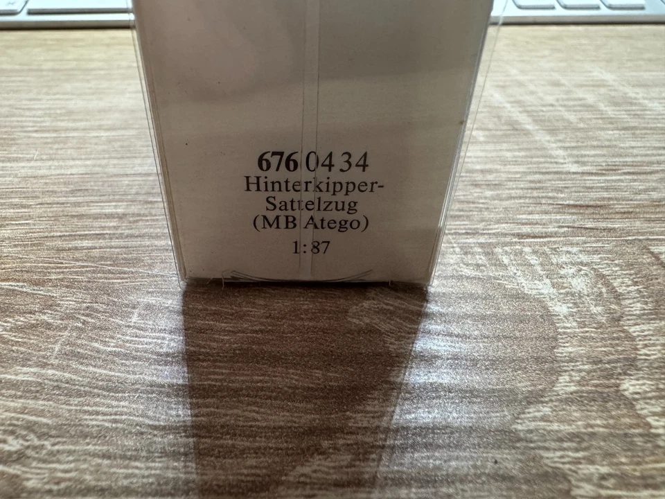 WIKING 1:87 6760434 MB Atego Ribaltabile Posteriore Autoarticolato IN Stato Ovp - Immagine 2 di 2