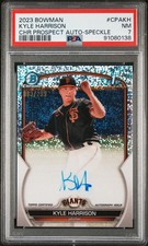 2023 Bowman 1st Kyle Harrison Auto Sparkle Refractor /299 PSA 7