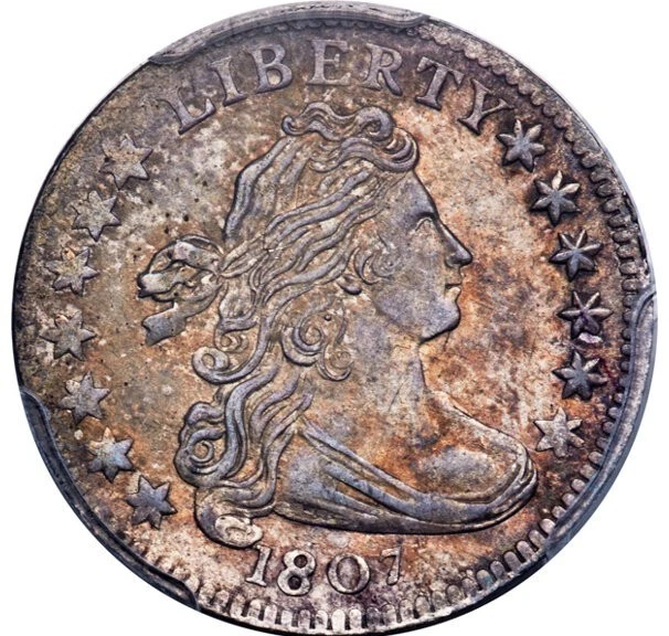 1807 10C Draped Bust Dime PCGS MS65 (CAC)