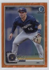 2020 Bowman Chrome Orange Refractor 9/25 Keston Hiura #23 4f5