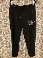 True Religion Black Logo Tapered Sweatpants M