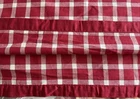 TOMMY HILFIGER ~ King Tailored  Bed Skirt ~ Red and Ivory Check/Plaid ~ 16" Drop