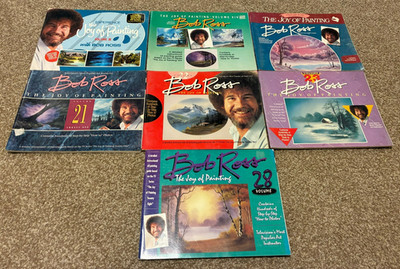 The Joy of Painting - 7 Book Set - Volume #3 14 18 21 22 23 28 - Bob Ross - RARE