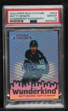 2022 Upper Deck Stature Wunderkind Matty Beniers #W-24 PSA 10 GEM MT Auto 14hk