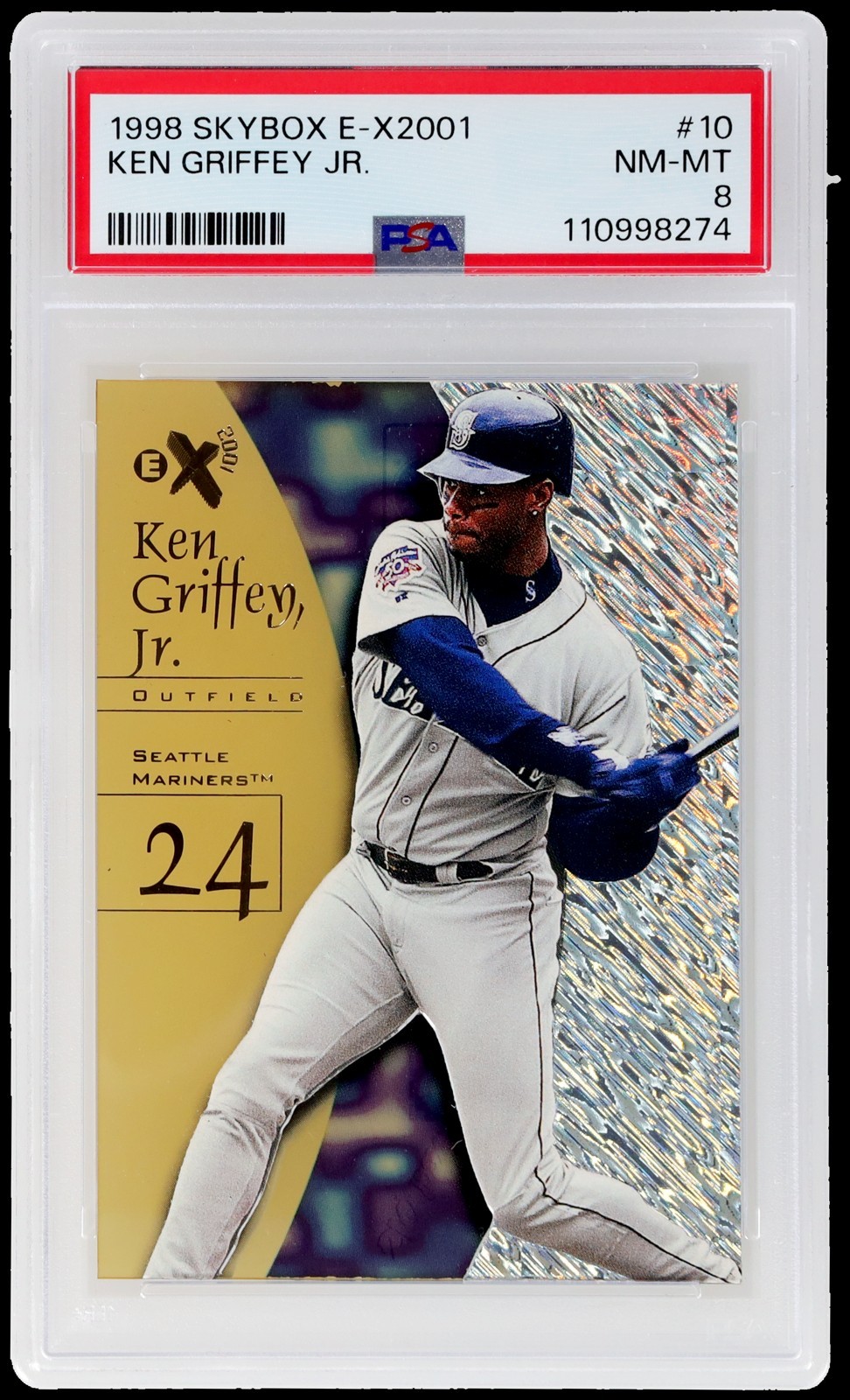 1998 Skybox E-x2001 Ken Griffey Jr. #10 PSA 8 Baseball NM-MT