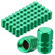 50 Pcs Tire Valve Stem Caps Hexagon Tires Universal Heavy-Duty Valve Green