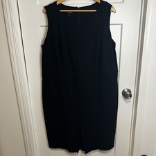 Talbots LBD Black Luxe Knit Dress Women’s Size 16W Career Capsule Stretch