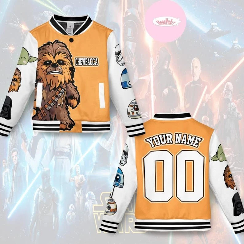 Custom Star Wars R2-D2 Droid Galaxy's Edge Characters Fan Gift Baseball Jacket