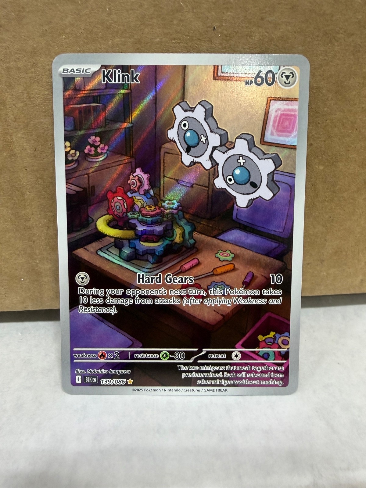 Pokemon Black Bolt, Klink #139 Illustration Rare (NM)