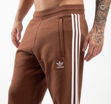 adidas Originals Men's Adicolor Classics 3-stripes Brown Track Pants Size Small