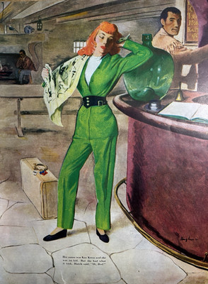 1947 George Hughes Saturday Evening Post Kay Kress Vintage Magizine Print