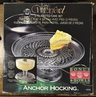 Vintage Anchor Hocking Wexford 2 Pc Footed Cake Stand + Dome with Original Box.