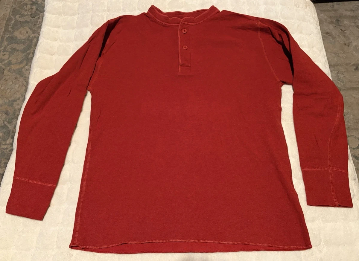 DESIGN - T-shirt Henley à manches longues et épaules tombantes