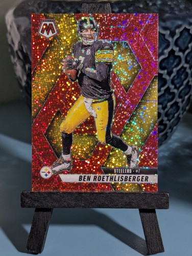 2025 Panini Mosaic Ben Roethlisberger Red Sparkle Prizm #9 Steelers